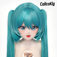 Hatsune Miku Mask with LED Lighting Hairpins | Vocaloid | Unisize Ready to Ship | Calico Kigurumi