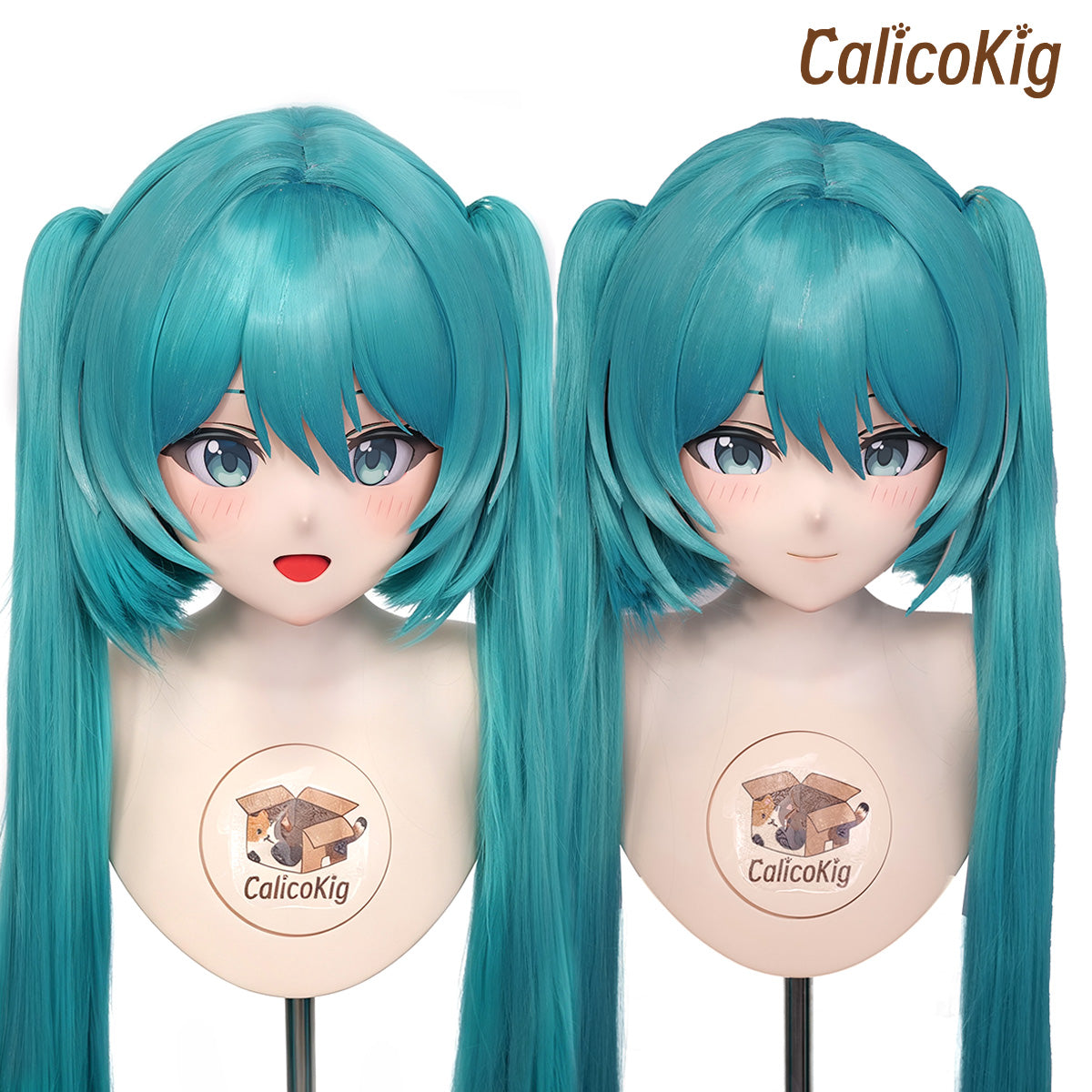 Hatsune Miku Mask with LED Lighting Hairpins | Vocaloid | Unisize Ready to Ship | Calico Kigurumi