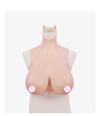 BlackCatKig Breasts | "H" Cup Silicone Breastplate for Perfect Kigurumi Silhouette